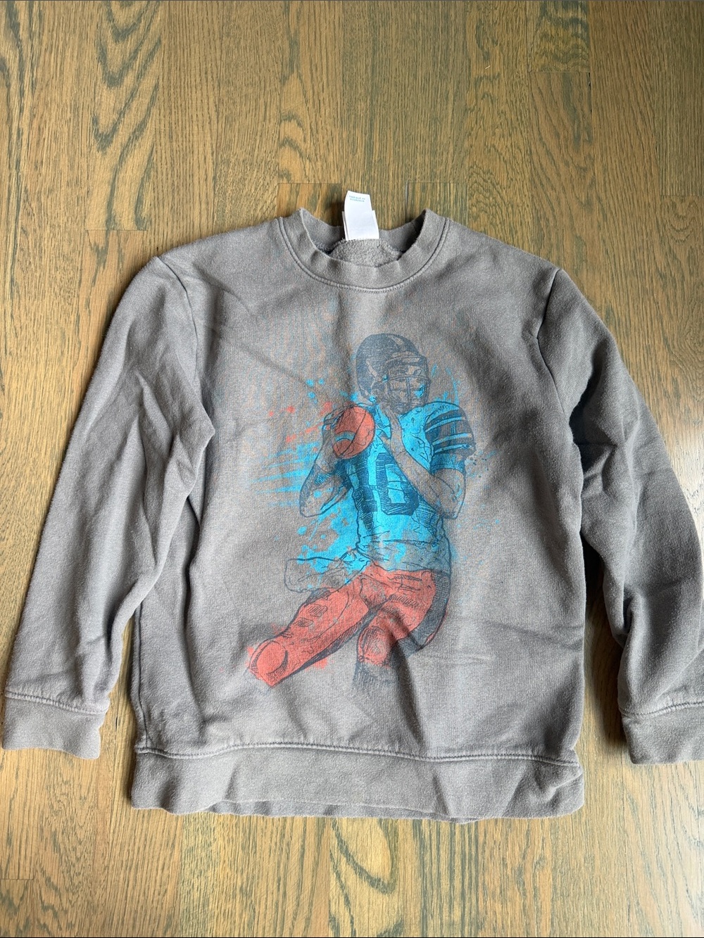 Circo Gray Kids Sweatshirt with Blue and Red Football Graphic